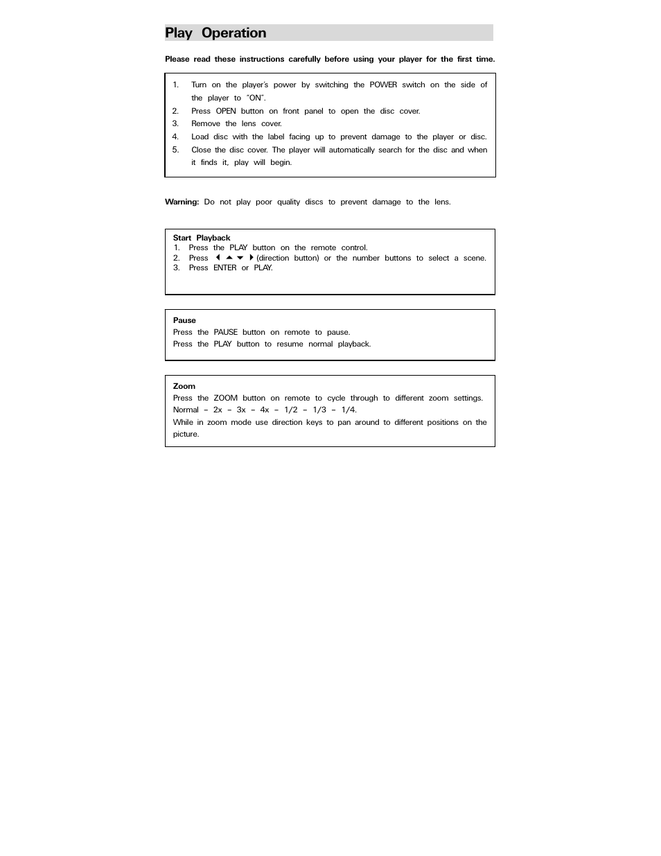 Play operation | Polaroid PDV-0707N User Manual | Page 16 / 29