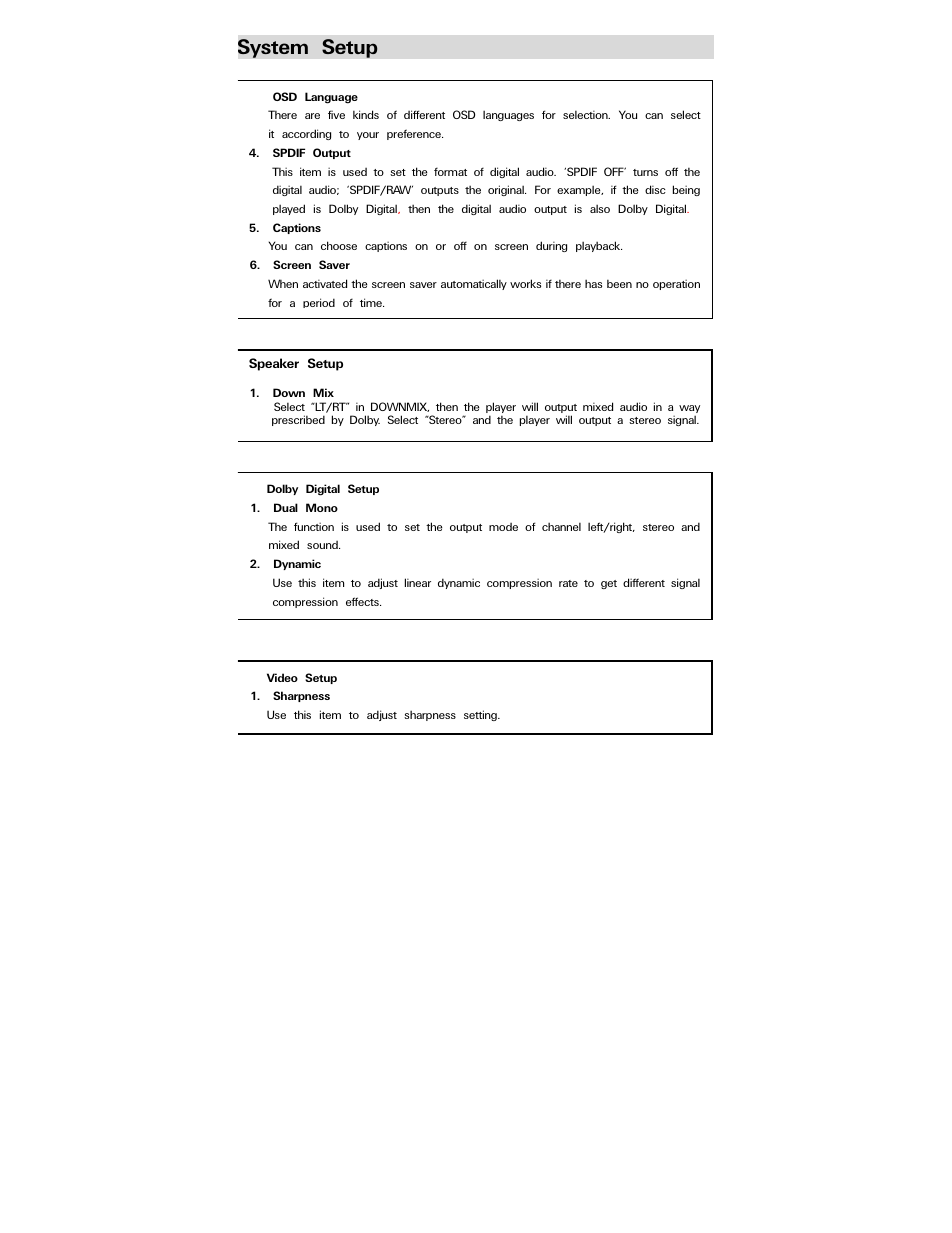 System setup | Polaroid PDV-0707N User Manual | Page 19 / 29