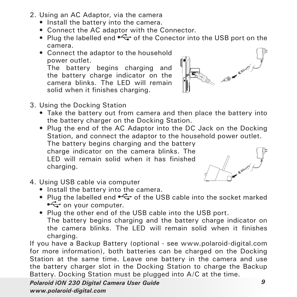 Polaroid iON 230 User Manual | Page 9 / 48