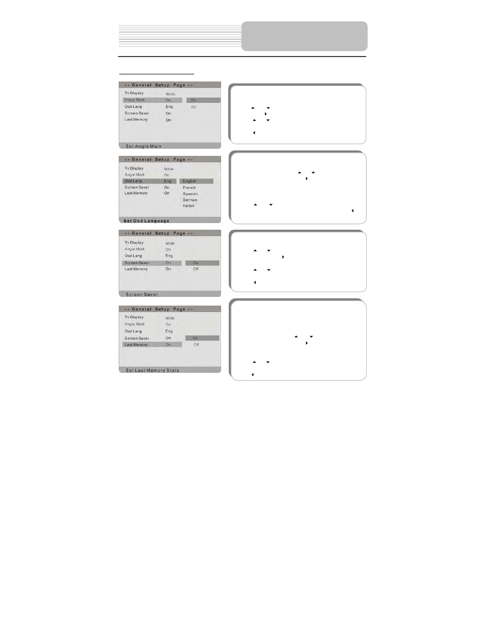 System setup | Polaroid PDU-1045S User Manual | Page 37 / 46