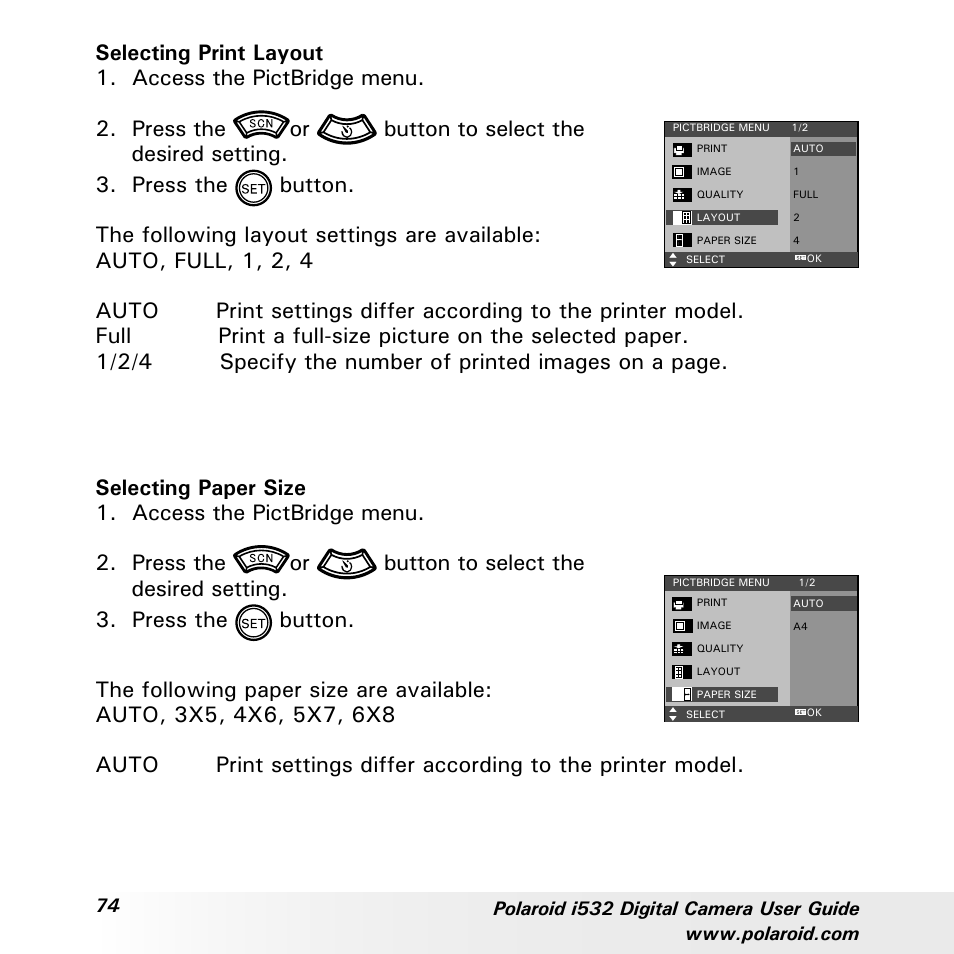 Polaroid i532 User Manual | Page 74 / 110