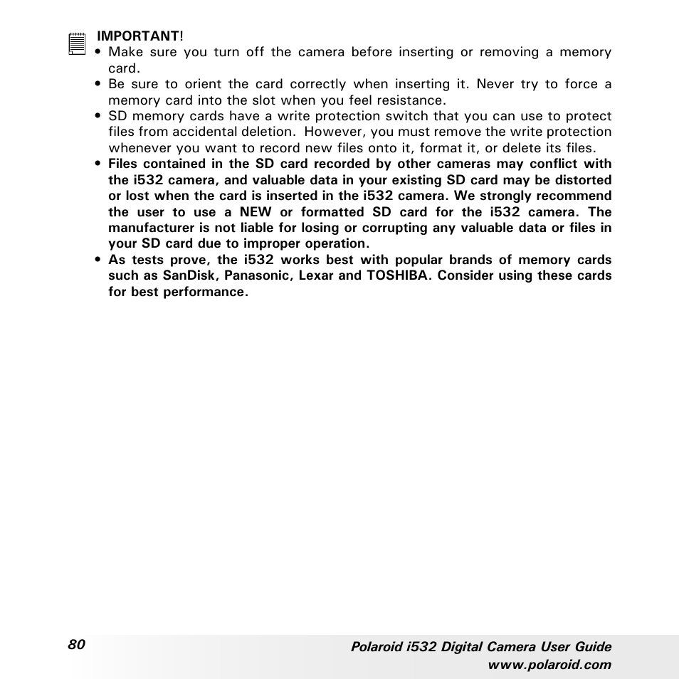 Polaroid i532 User Manual | Page 80 / 110