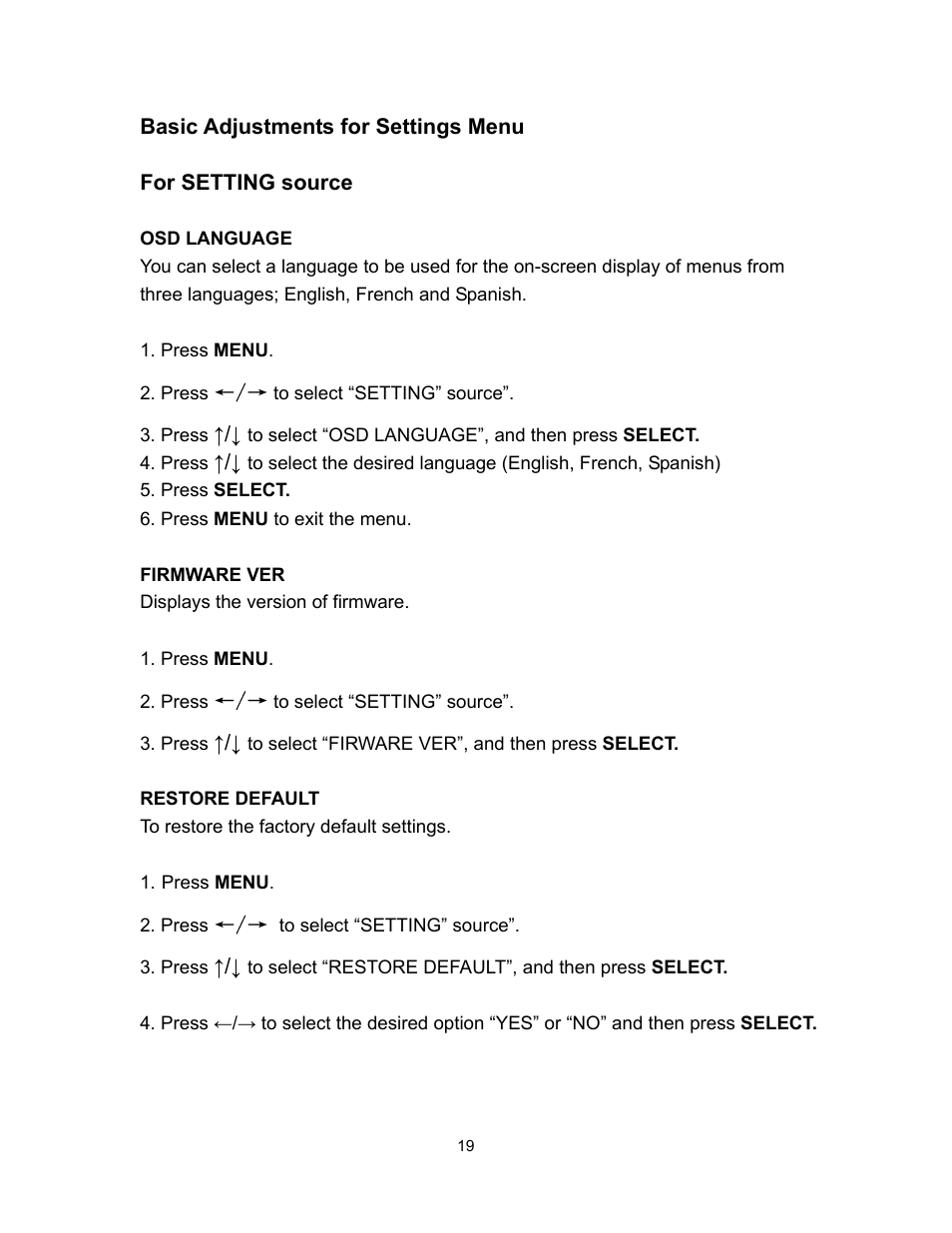 Polaroid PLA-4260MTR User Manual | Page 19 / 22