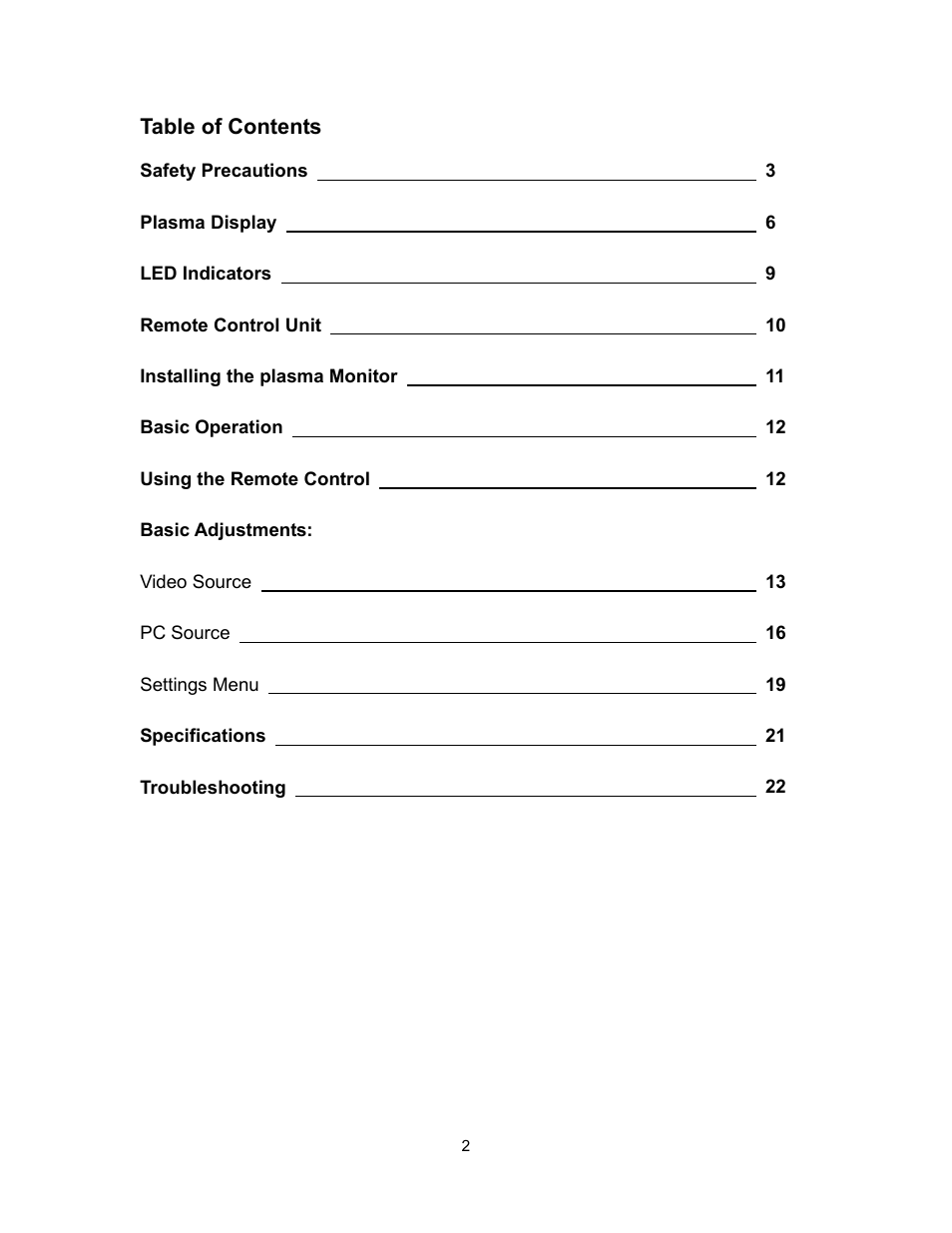 Polaroid PLA-4260MTR User Manual | Page 2 / 22