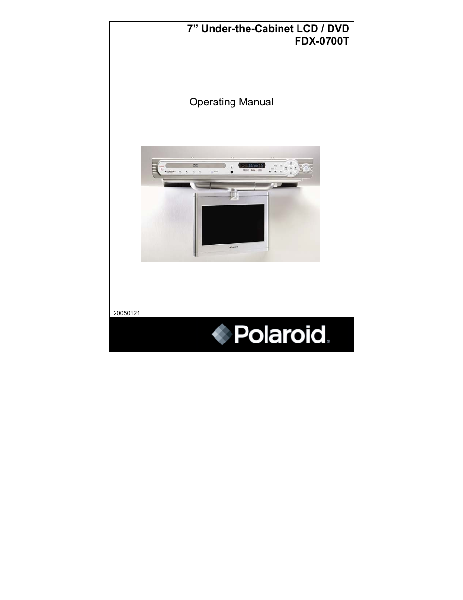 Polaroid FDX-0700T User Manual | 35 pages