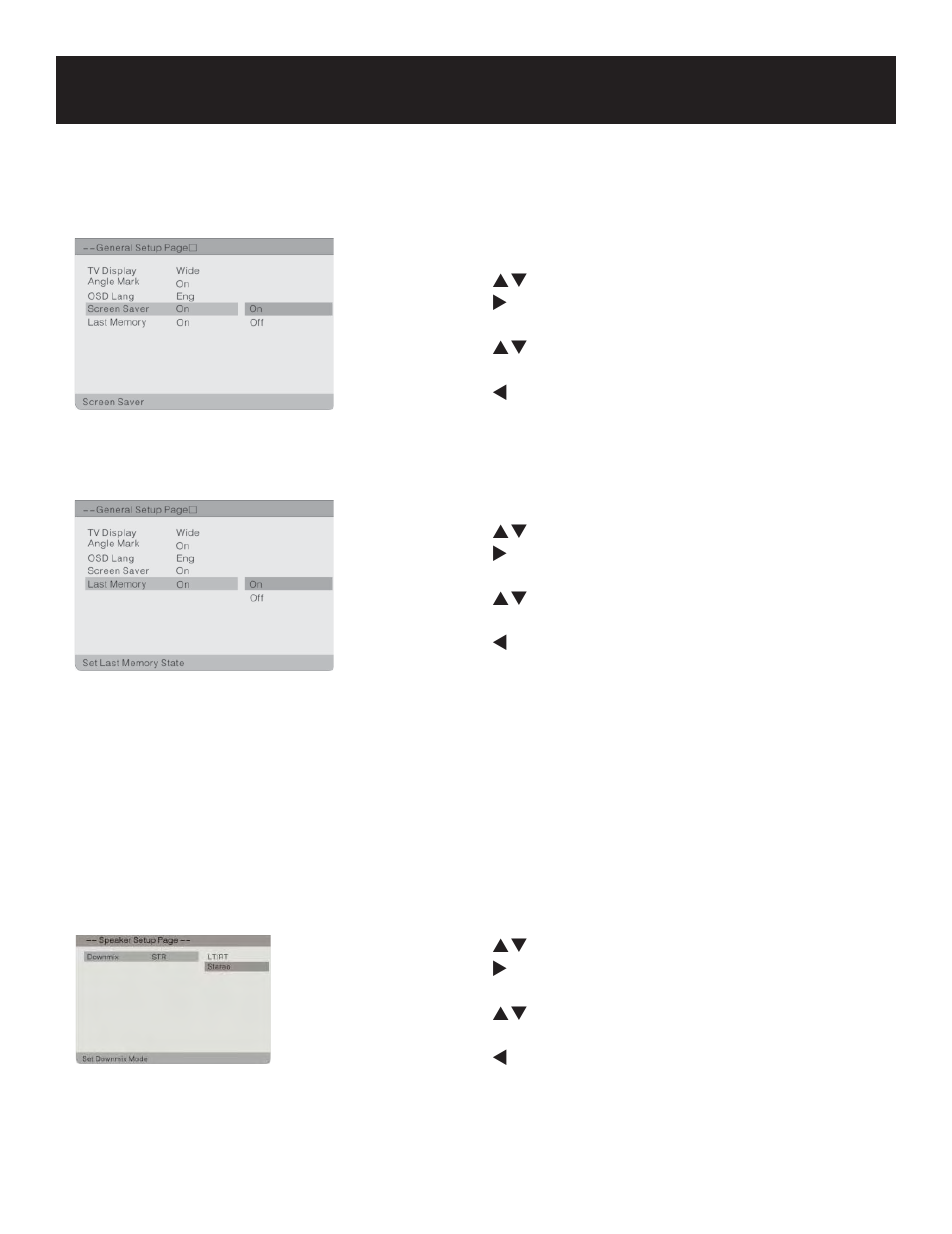 System setup, General setup (continued) speaker setup | Polaroid PDM-0752 User Manual | Page 22 / 28