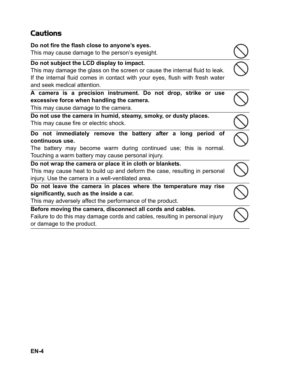 Cautions | Polaroid CZA-05300B User Manual | Page 5 / 47
