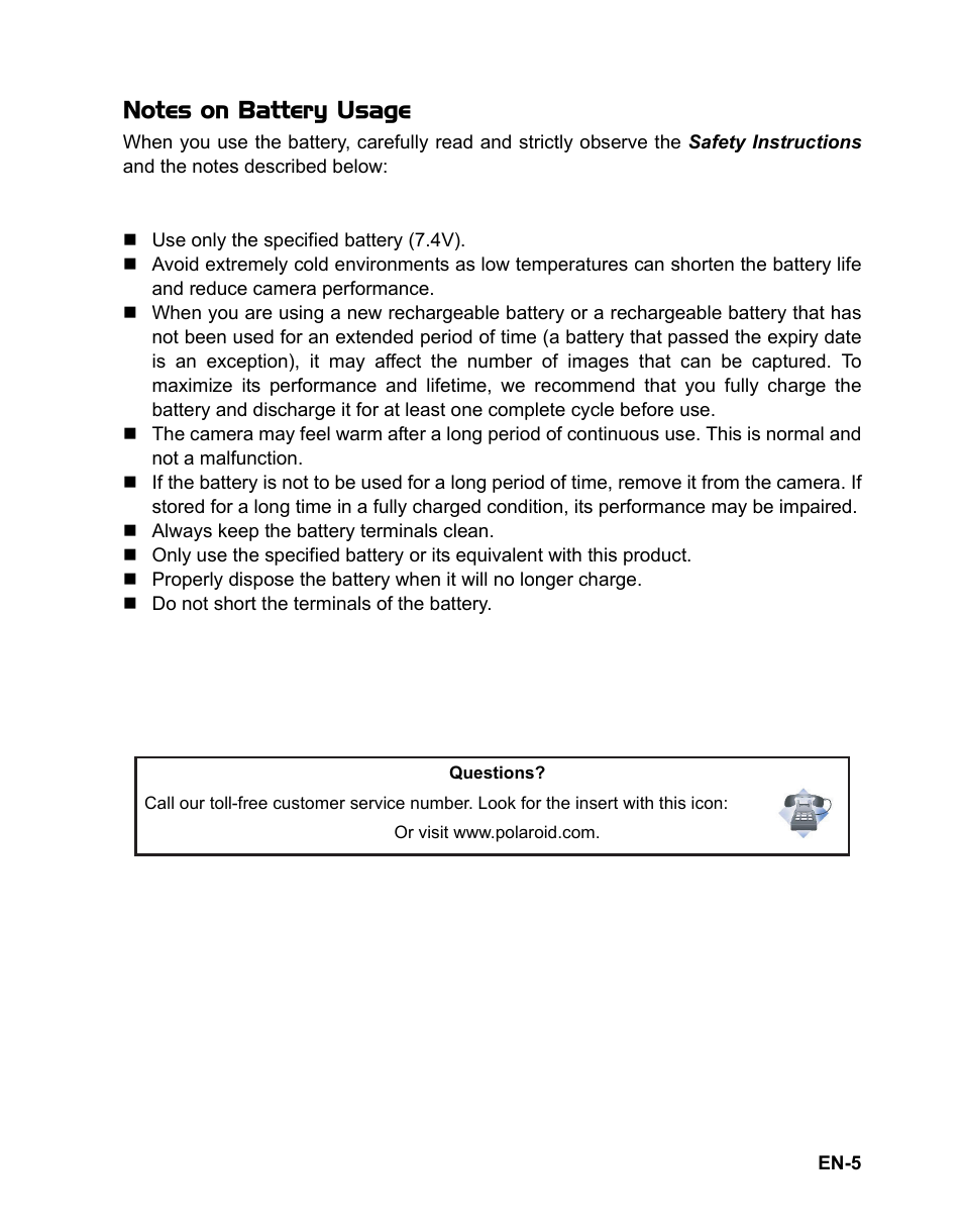 Polaroid CZA-05300B User Manual | Page 6 / 47