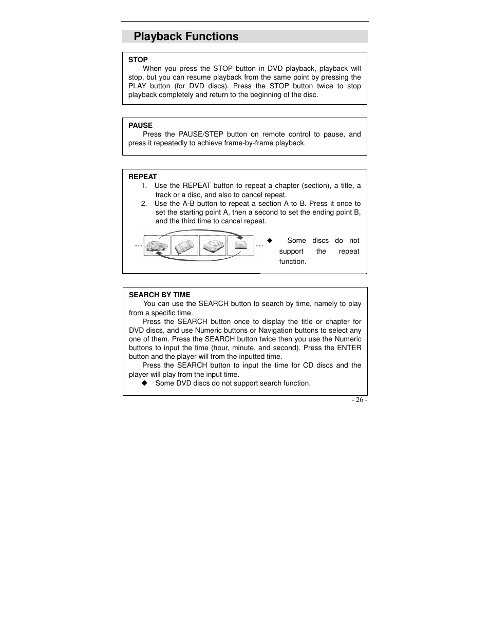 Playback functions | Polaroid DVP 500 User Manual | Page 27 / 30