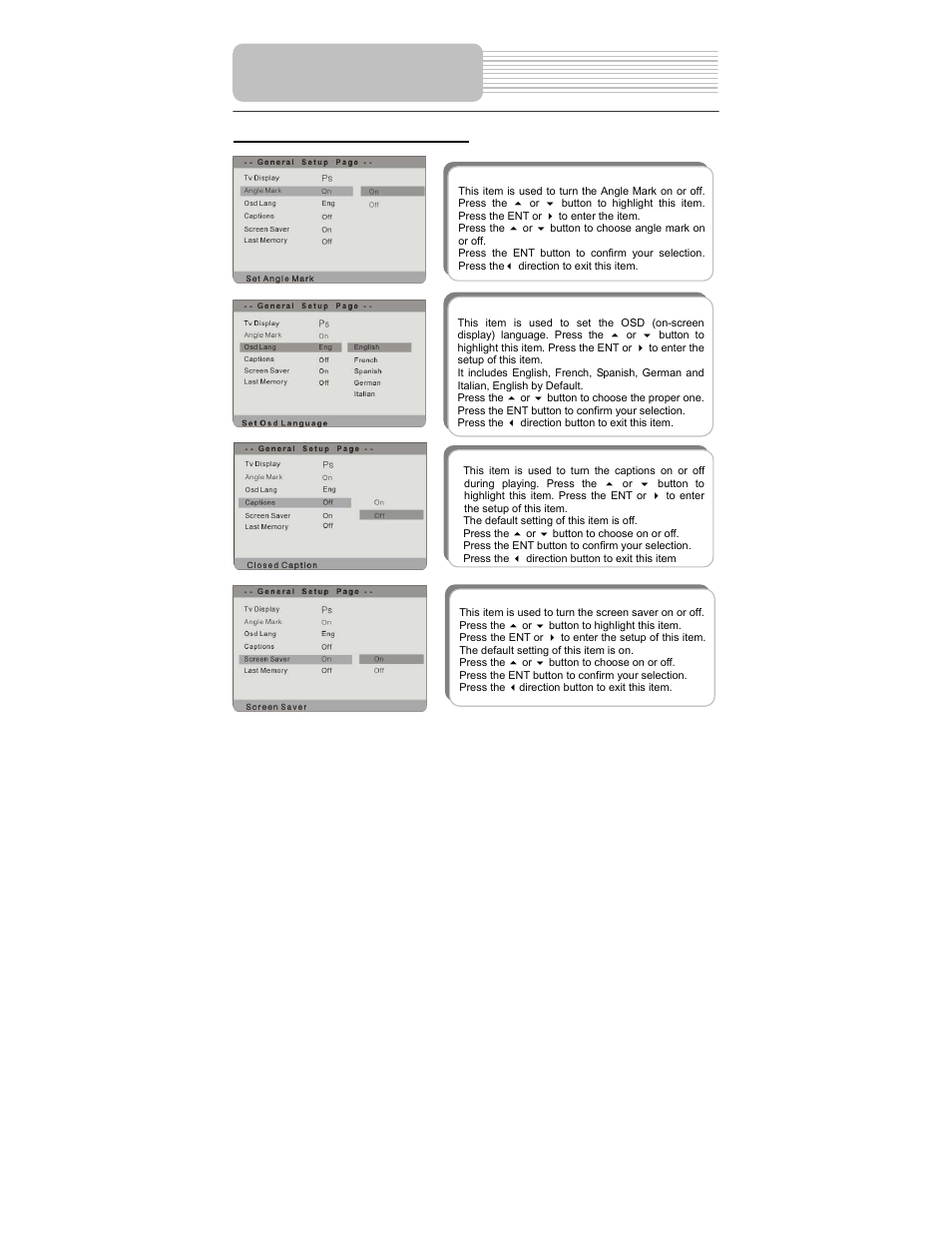 System setup | Polaroid PDM-0824 User Manual | Page 36 / 47