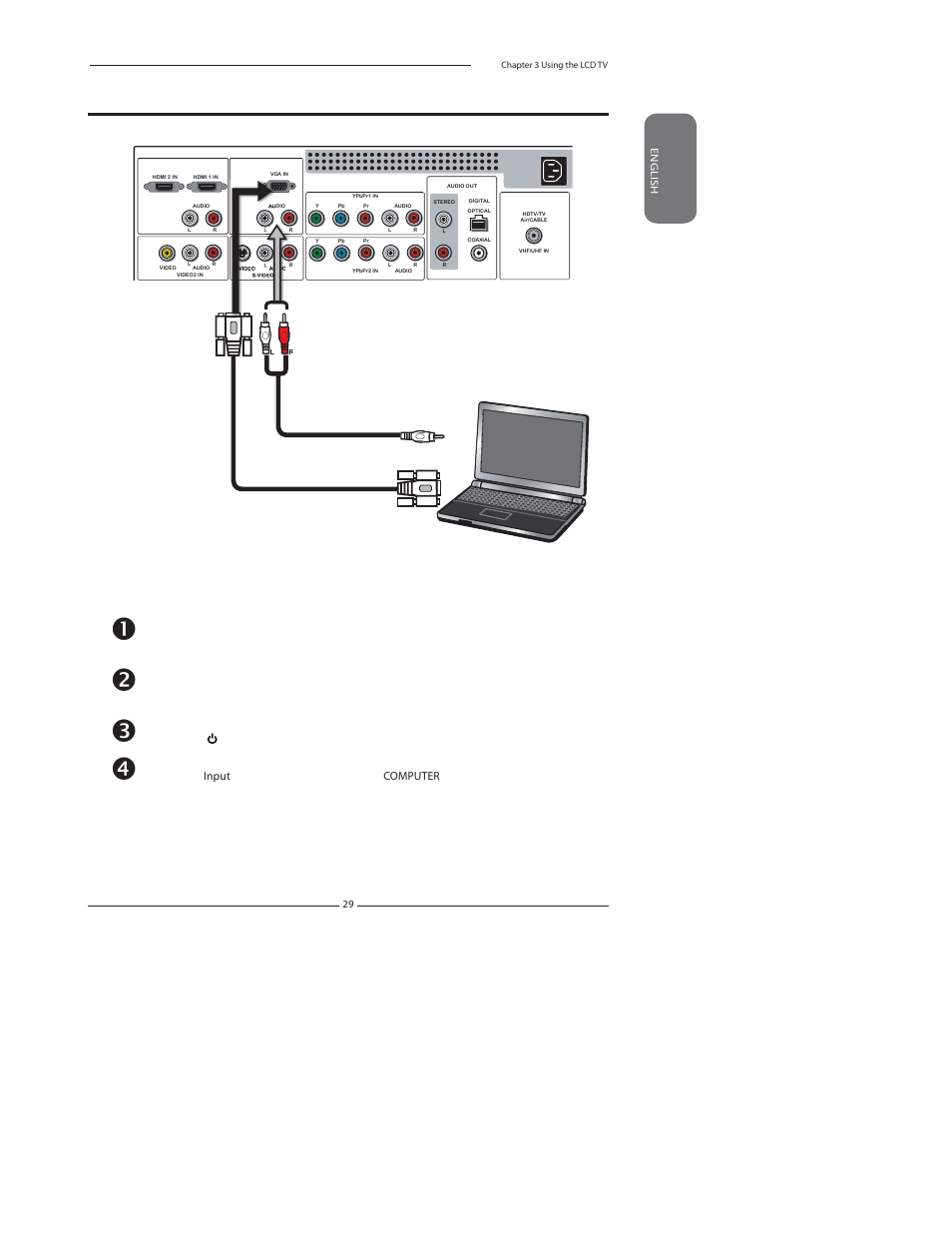 Connecting a pc | Polaroid 4241-TLXB User Manual | Page 29 / 64