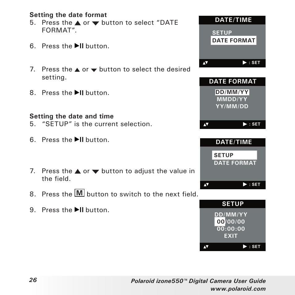 Polaroid izone550 User Manual | Page 26 / 95