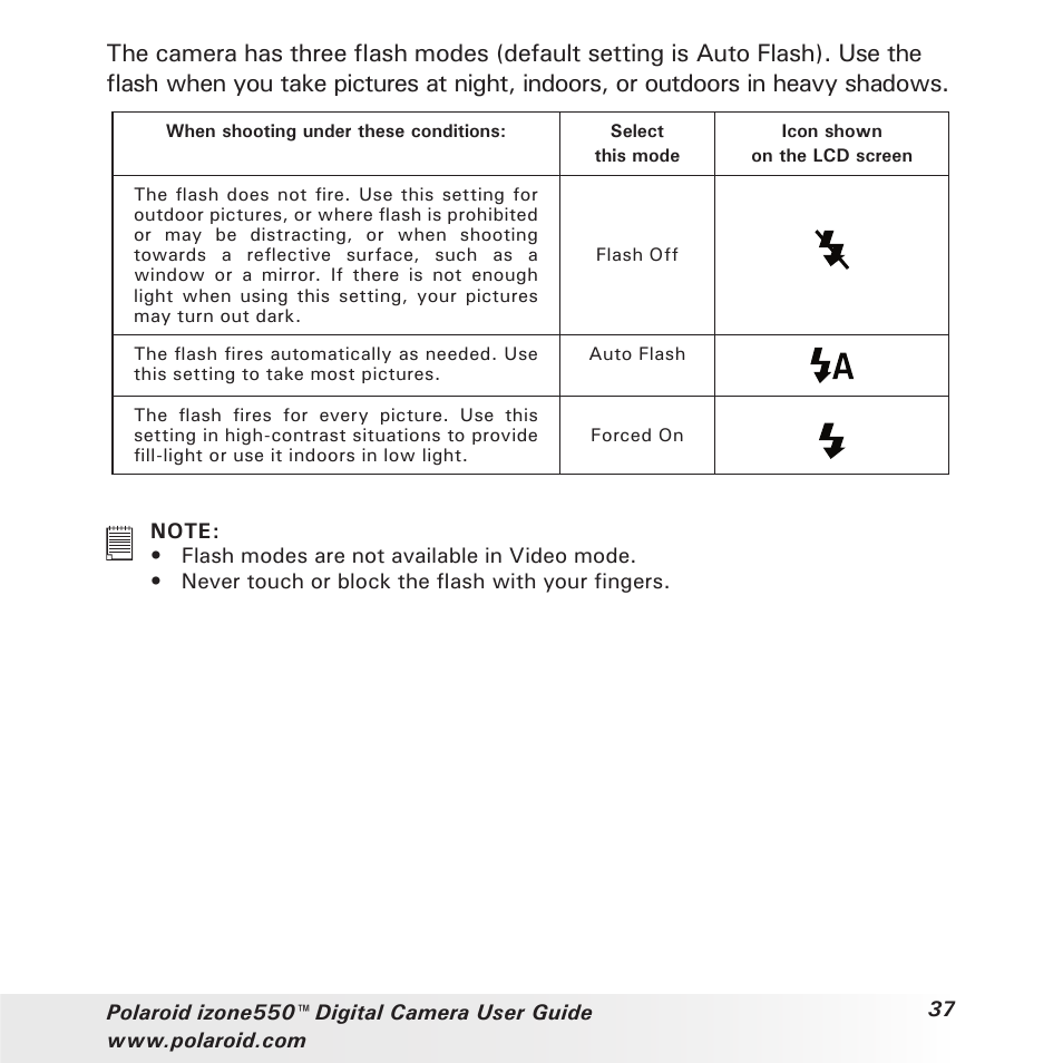 Polaroid izone550 User Manual | Page 37 / 95