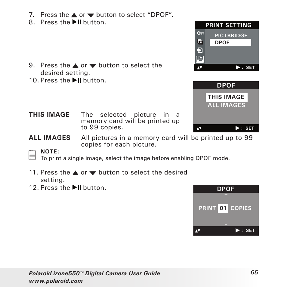 Polaroid izone550 User Manual | Page 65 / 95