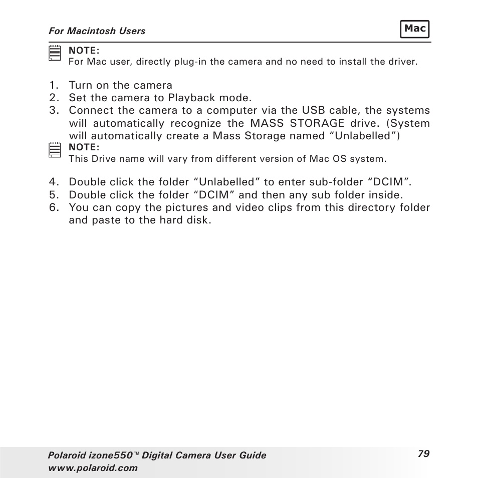 Polaroid izone550 User Manual | Page 79 / 95