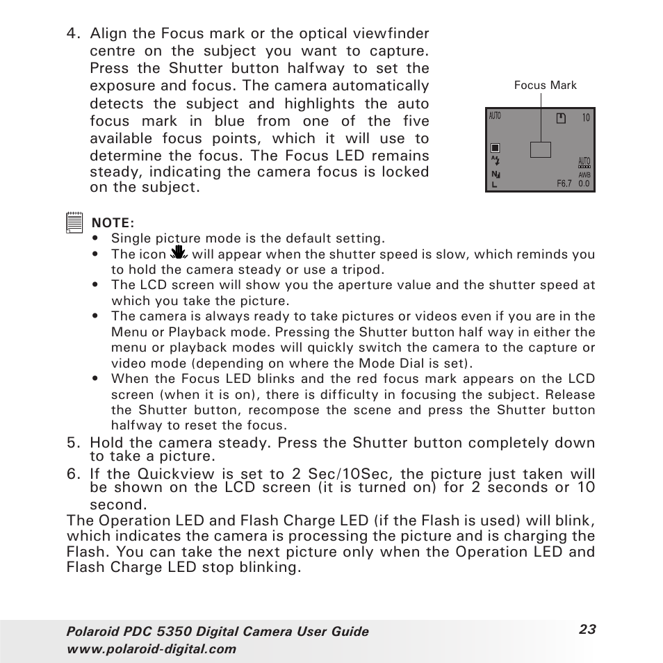 Polaroid PDC 5350 User Manual | Page 23 / 81