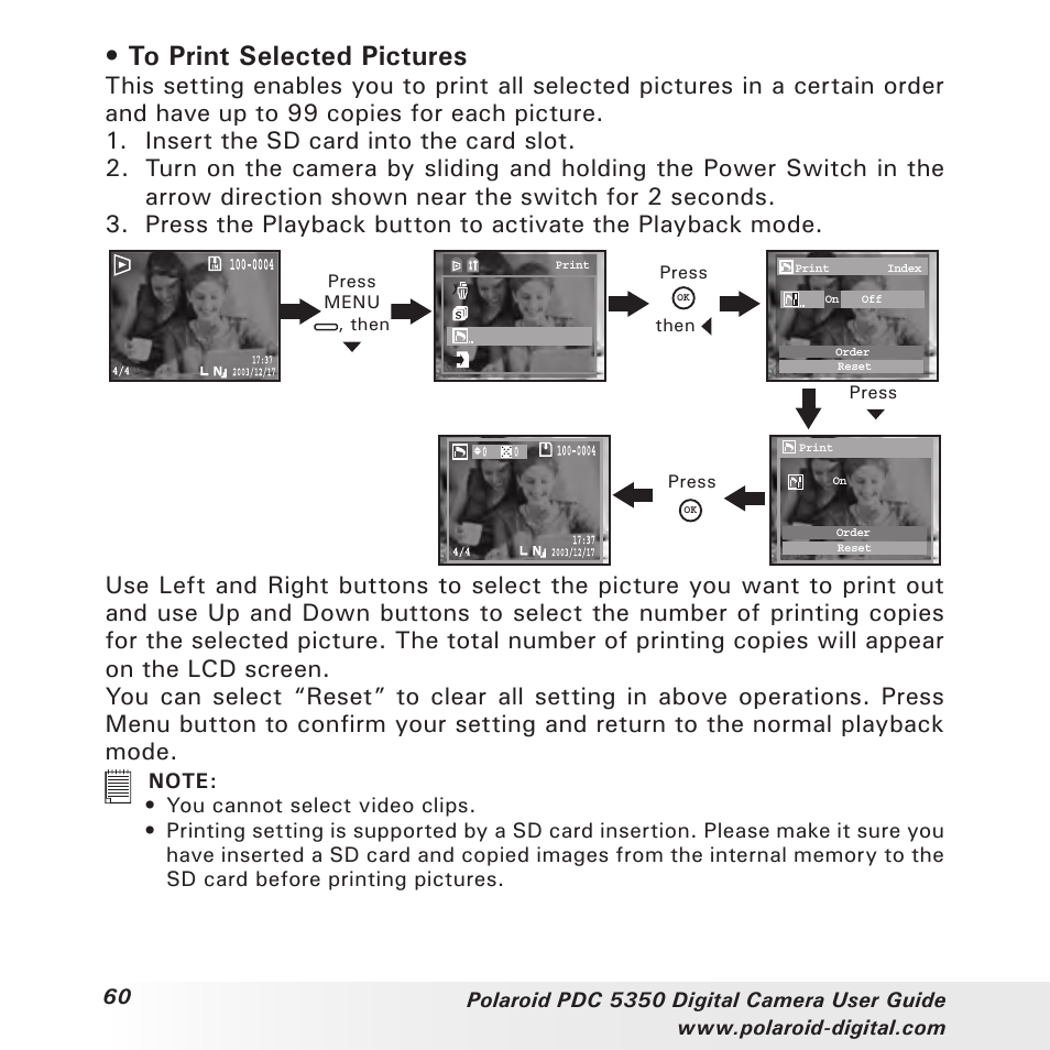 Polaroid PDC 5350 User Manual | Page 60 / 81
