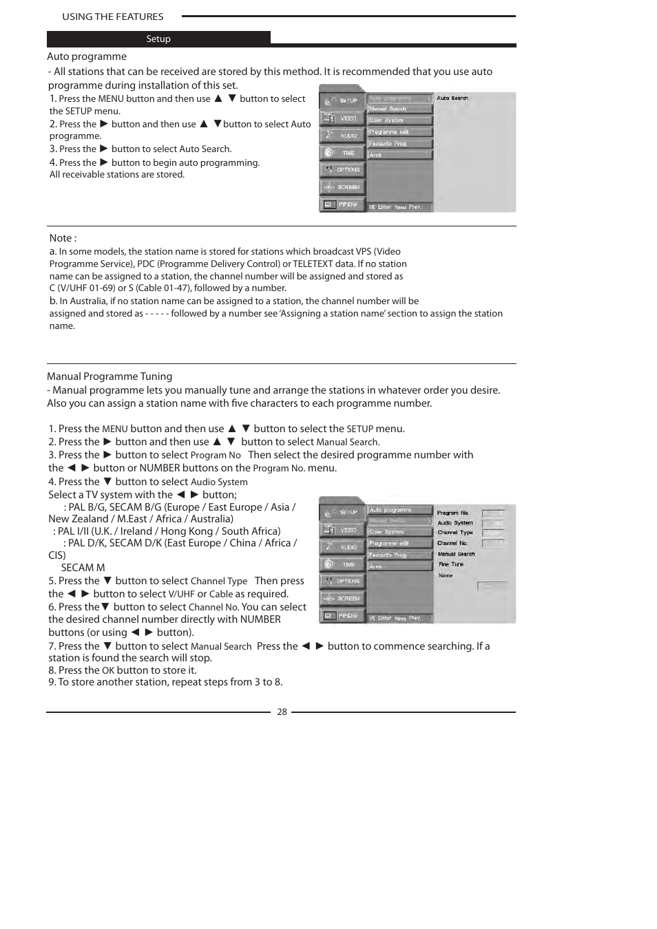 Setup | Polaroid FLA-3232B User Manual | Page 29 / 44