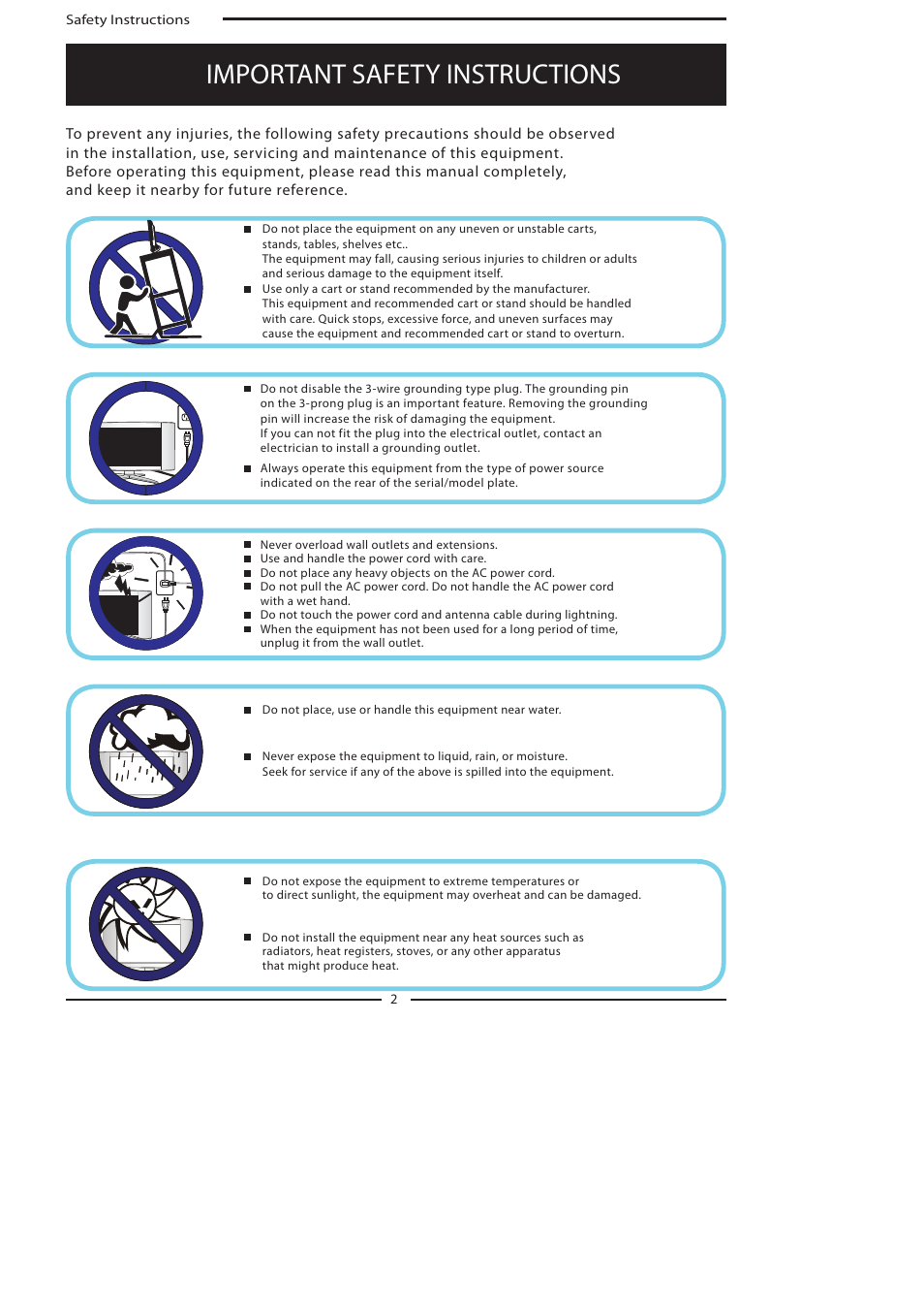Important safety instructions | Polaroid FLA-3232B User Manual | Page 3 / 44