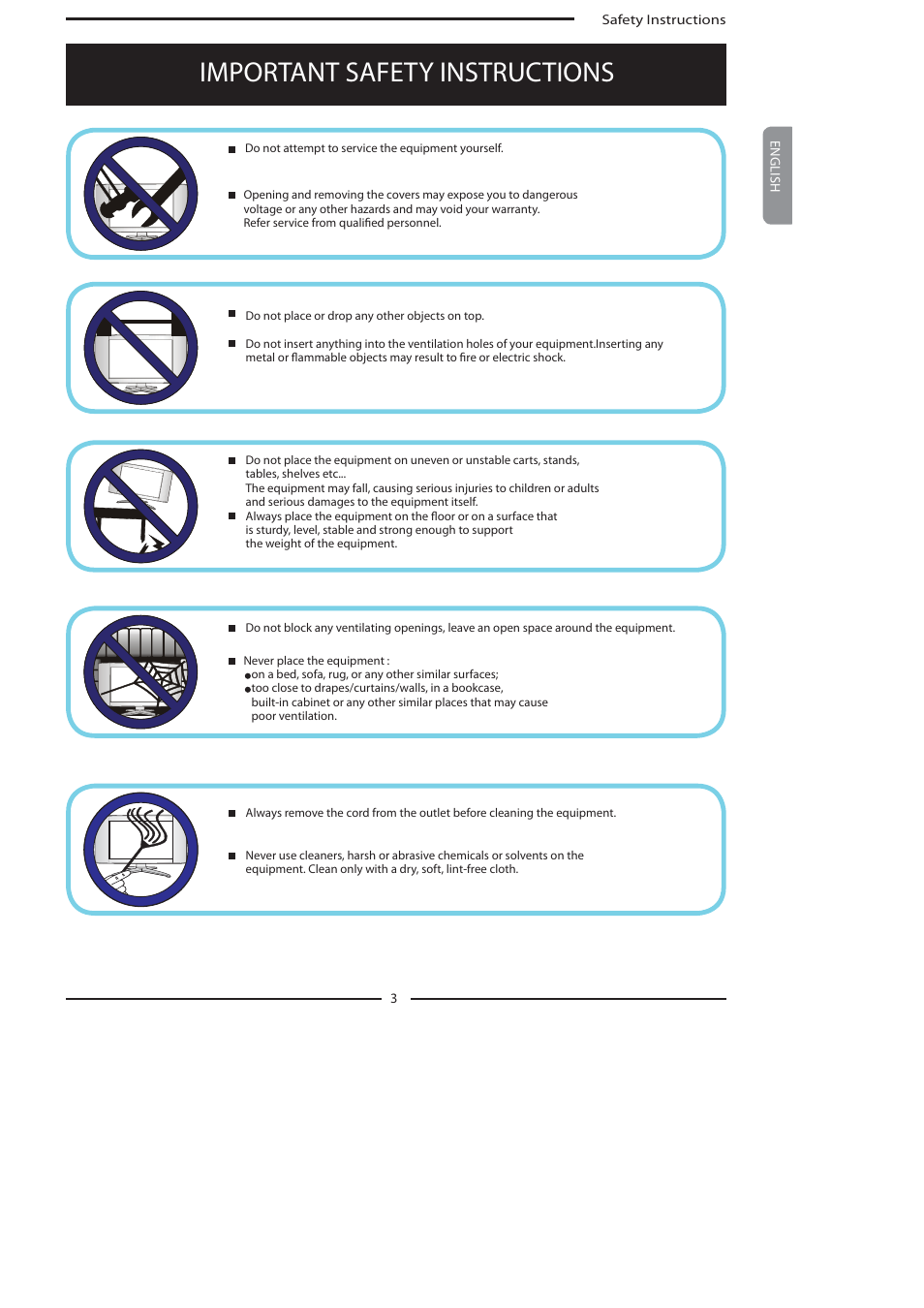 Important safety instructions | Polaroid FLA-3232B User Manual | Page 4 / 44