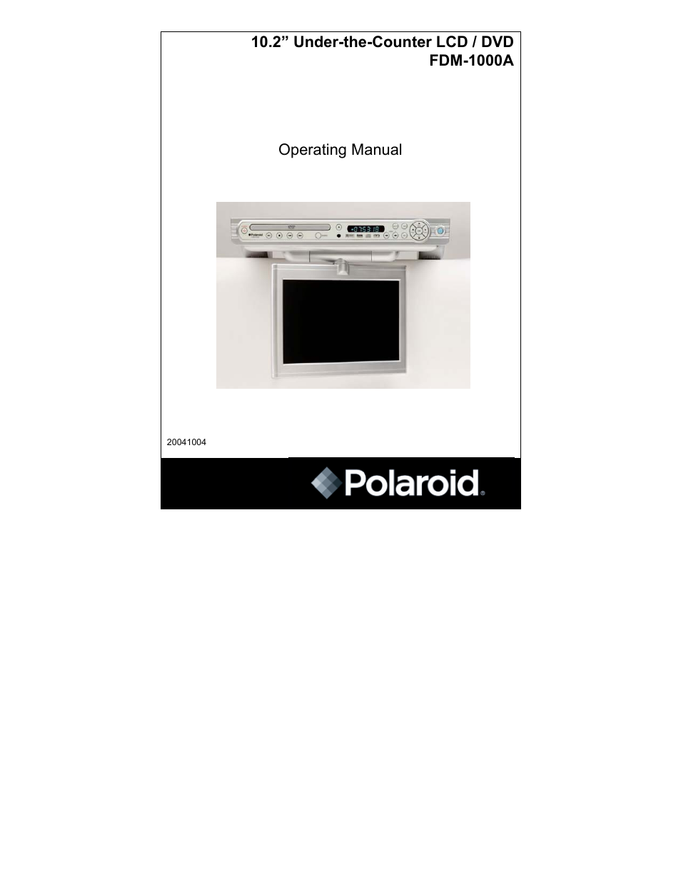 Polaroid FDM-1000A User Manual | 36 pages