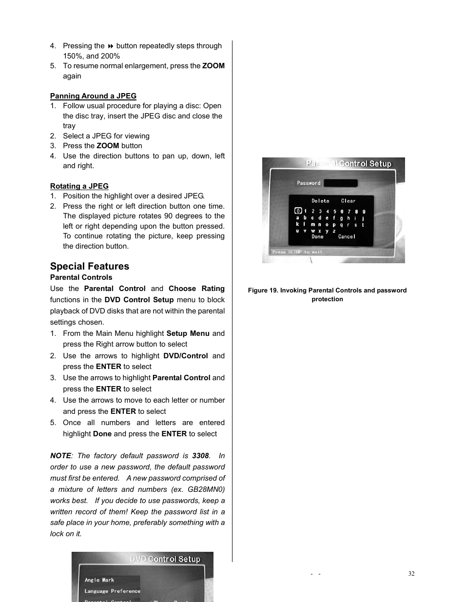 Special features | Polaroid DVR-0900 User Manual | Page 32 / 40