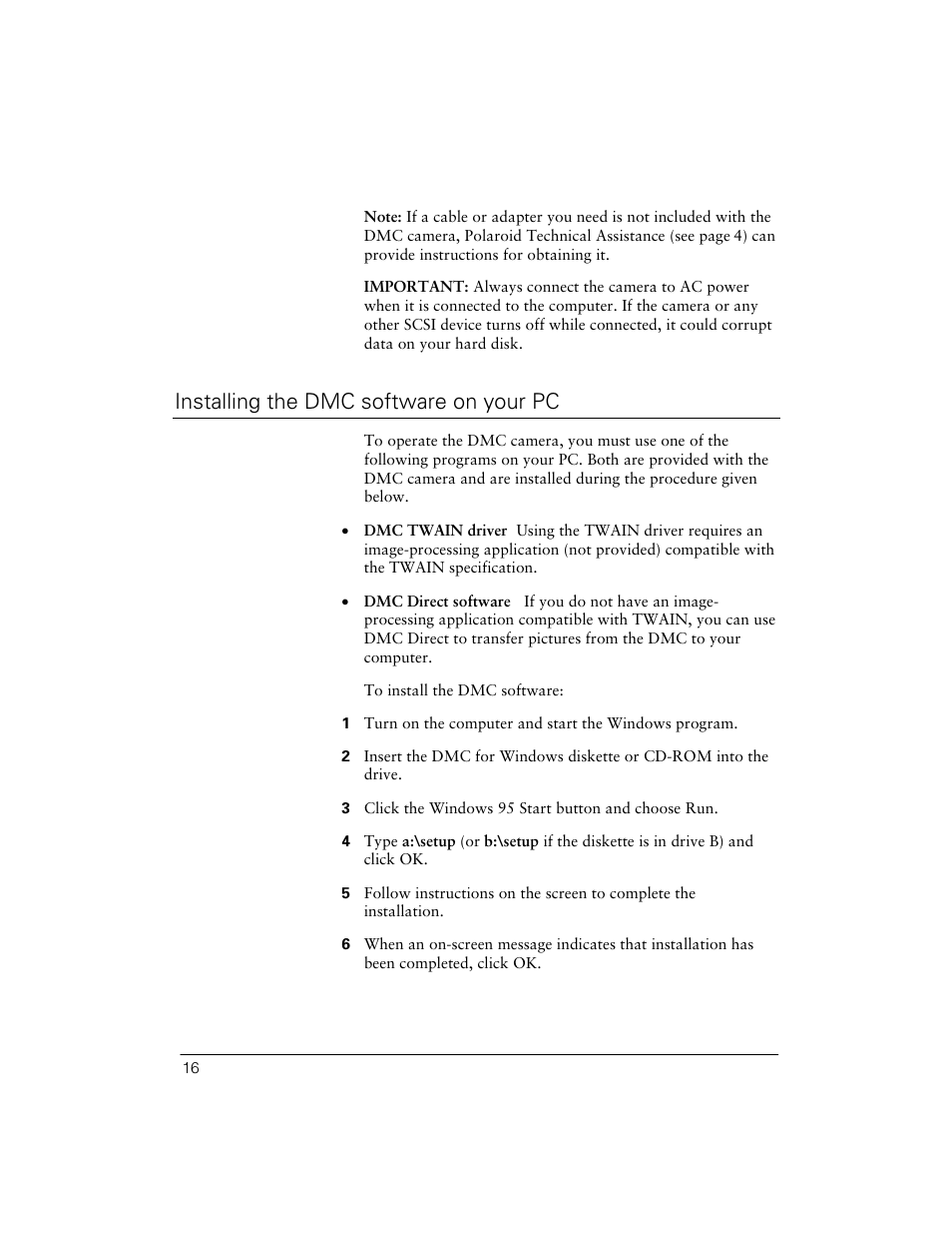 Installing the dmc software on your pc | Polaroid Digital Microscope Camera User Manual | Page 20 / 52