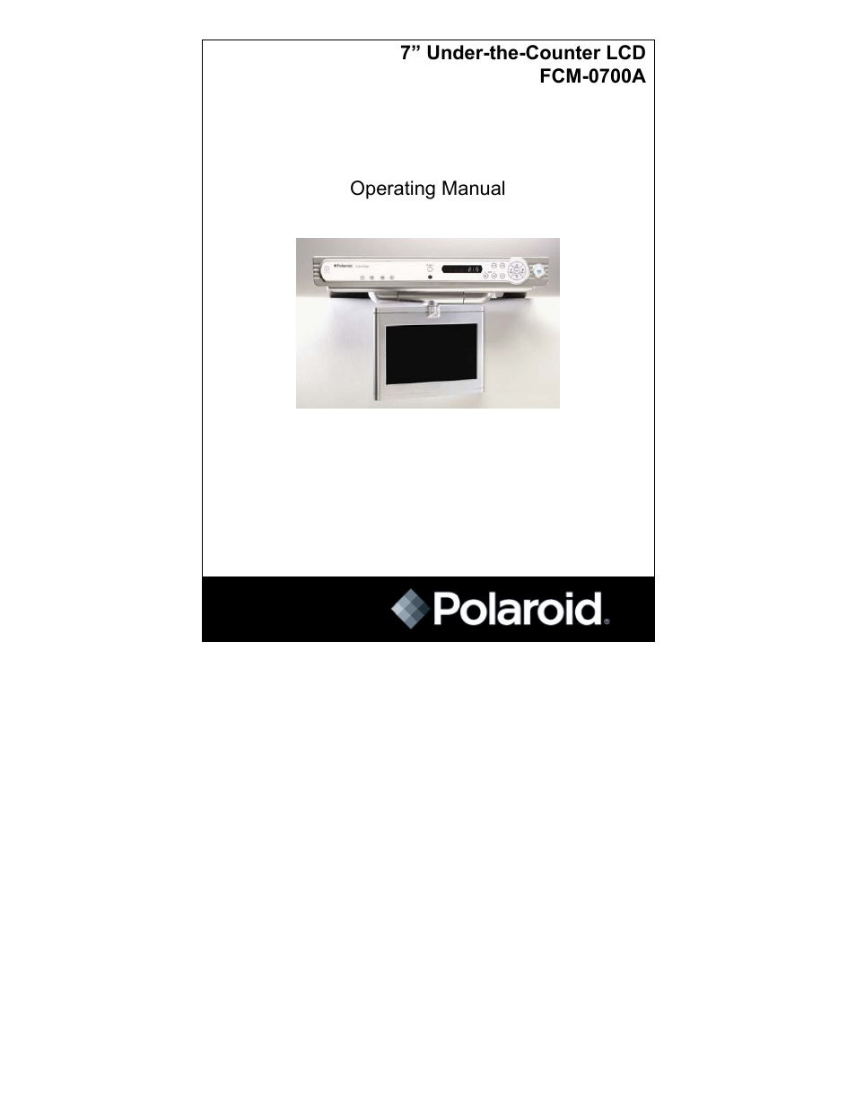 Polaroid FCM-0700A User Manual | 24 pages