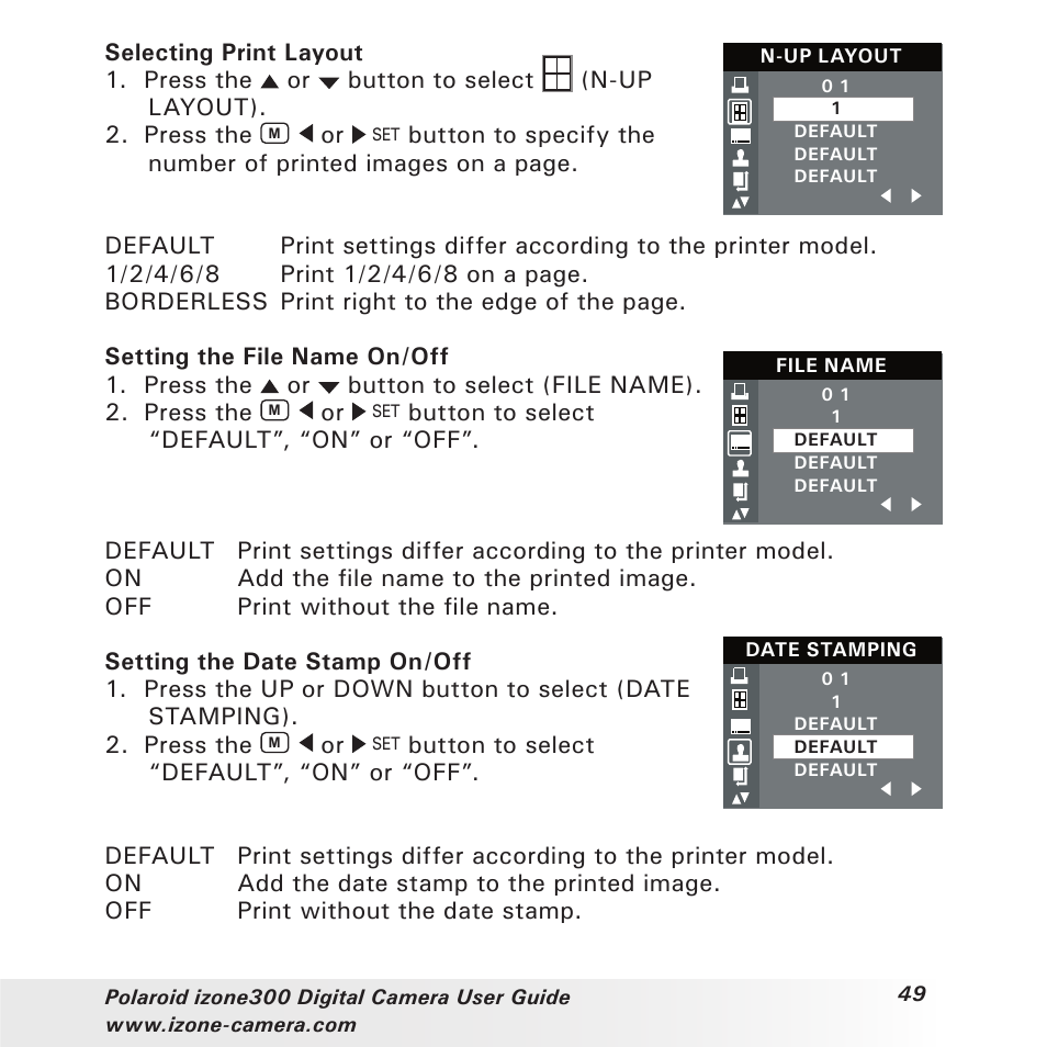 Polaroid i-Zone 300 User Manual | Page 49 / 82