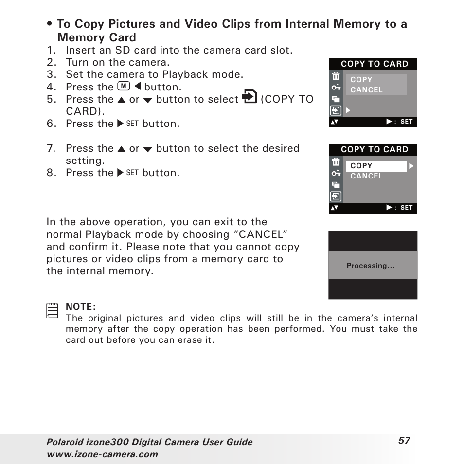 Polaroid i-Zone 300 User Manual | Page 57 / 82