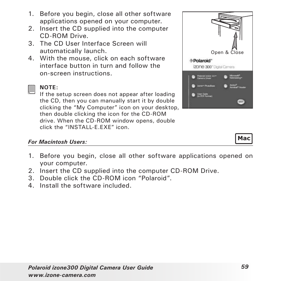 Polaroid i-Zone 300 User Manual | Page 59 / 82