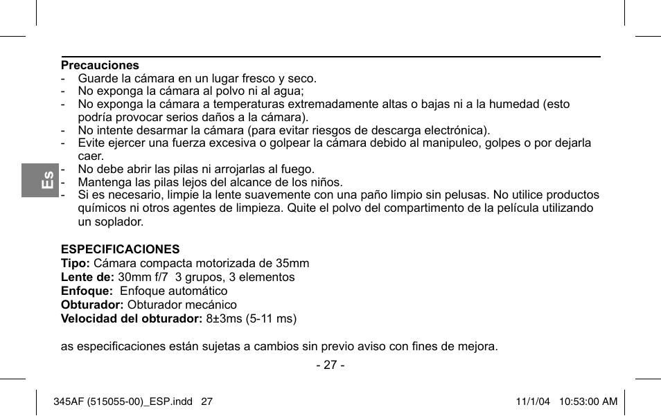 Polaroid 345AF User Manual | Page 29 / 57