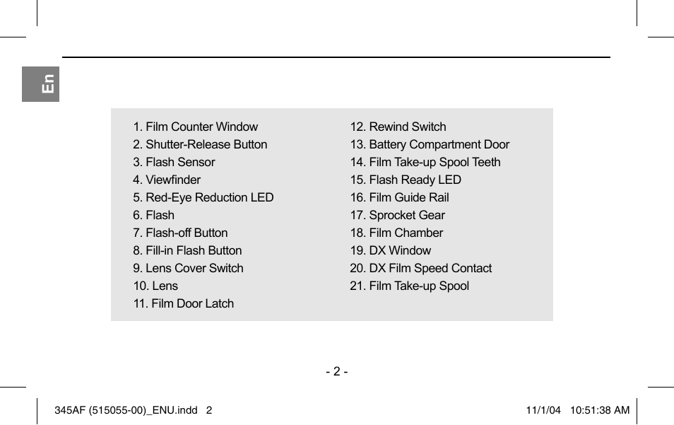 Polaroid 345AF User Manual | Page 4 / 57