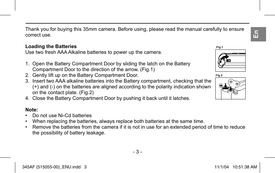 Polaroid 345AF User Manual | Page 5 / 57