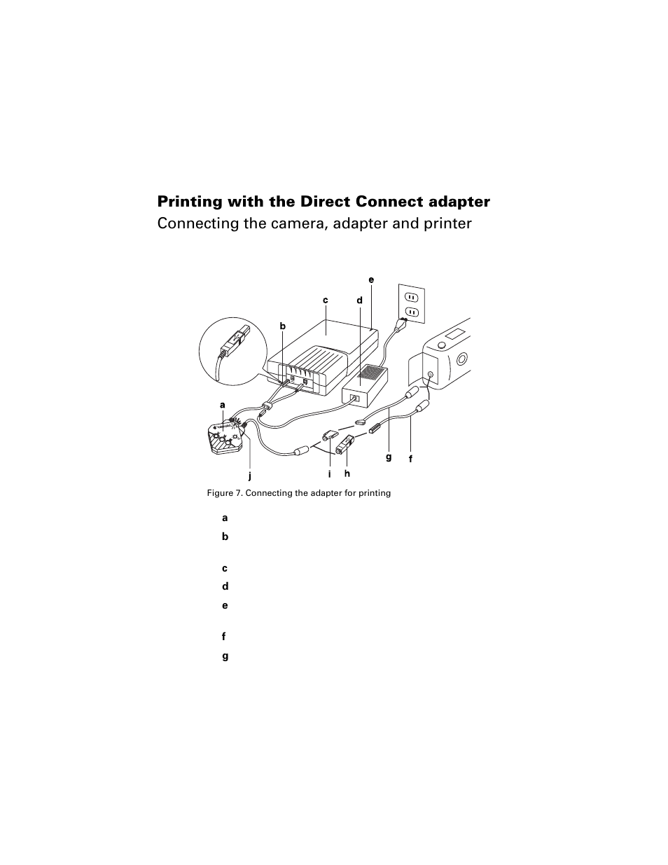 Printing with the direct connect adapter | Polaroid Direct Connect Adapter User Manual | Page 16 / 34