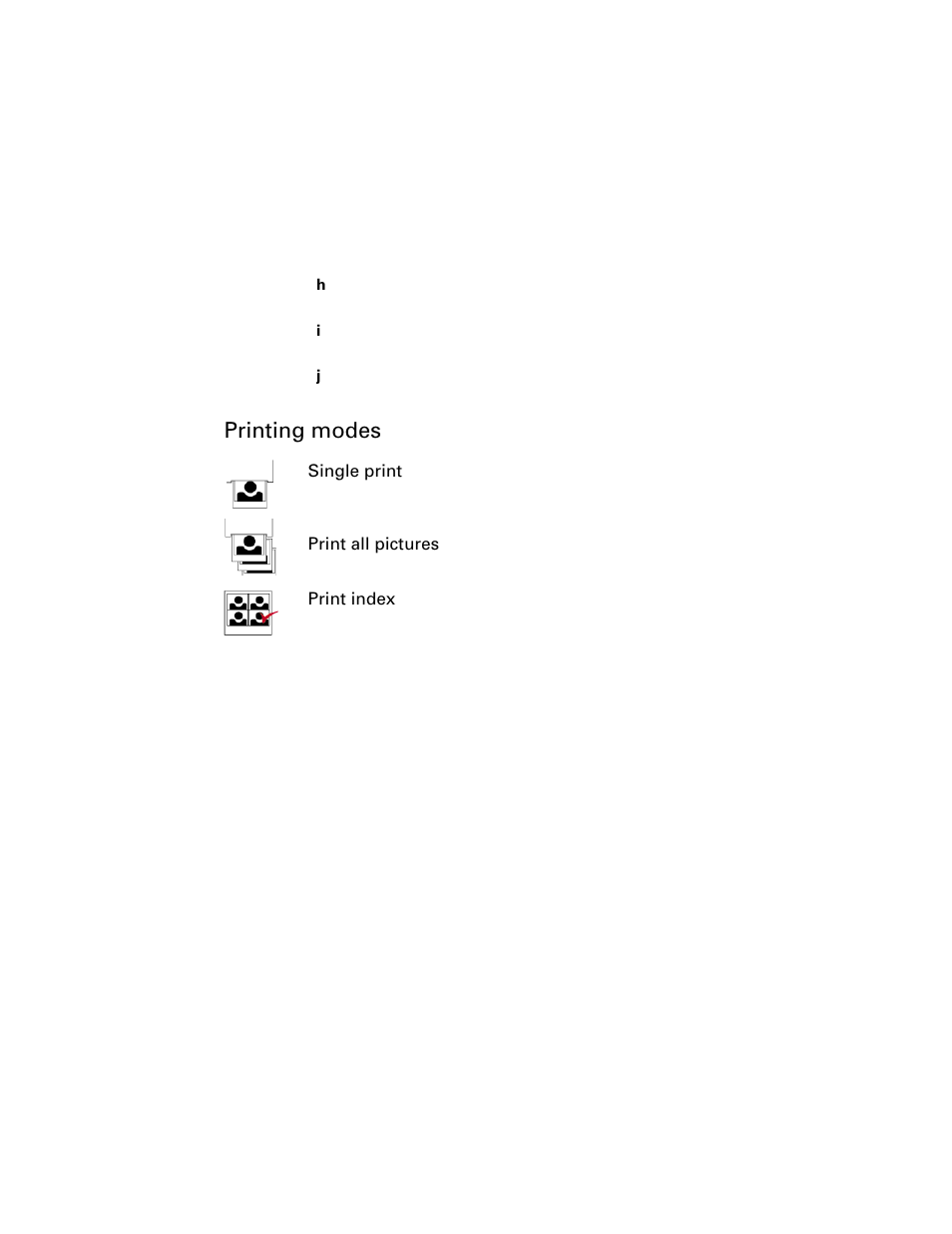 Printing modes | Polaroid Direct Connect Adapter User Manual | Page 17 / 34