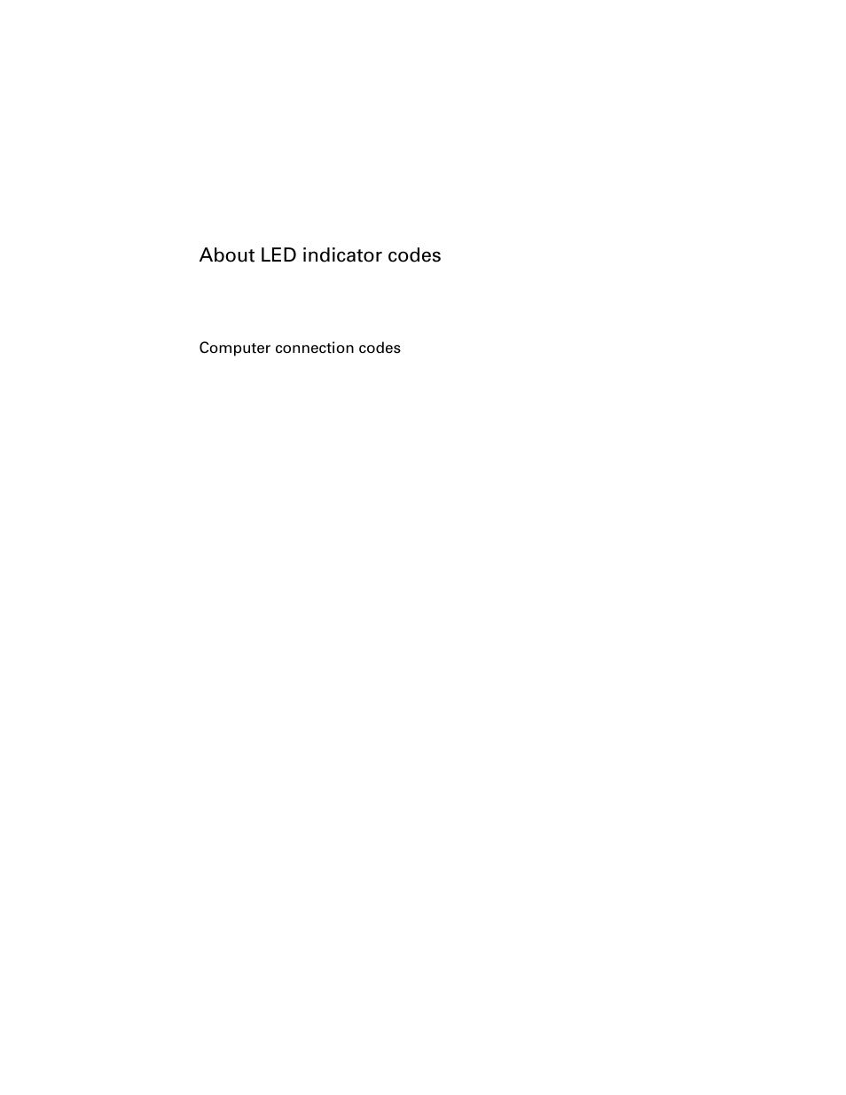 About led indicator codes | Polaroid Direct Connect Adapter User Manual | Page 23 / 34