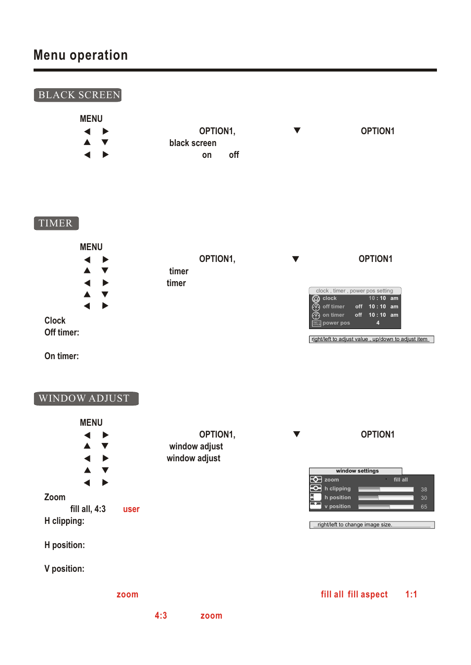 Т³гж 17, Menu operation | Polaroid LCD-1700 User Manual | Page 17 / 24