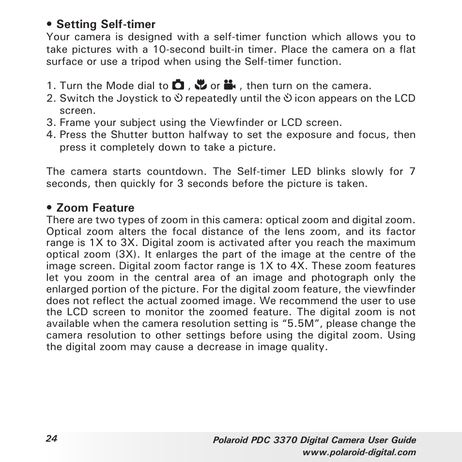 Polaroid PDC 3370 User Manual | Page 24 / 69