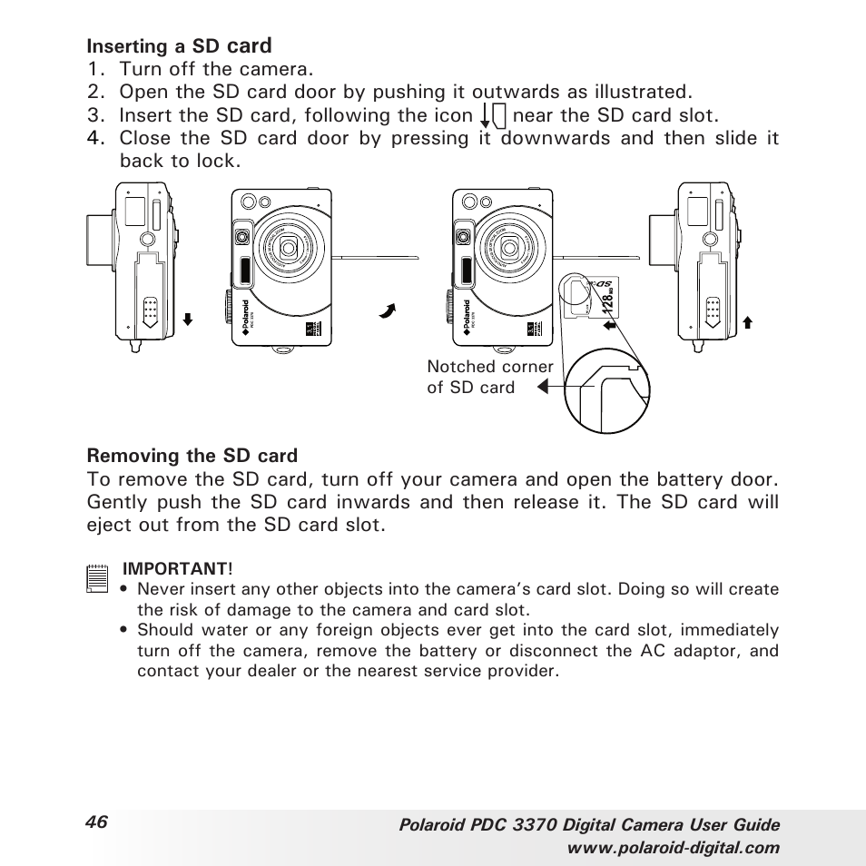 Card | Polaroid PDC 3370 User Manual | Page 46 / 69