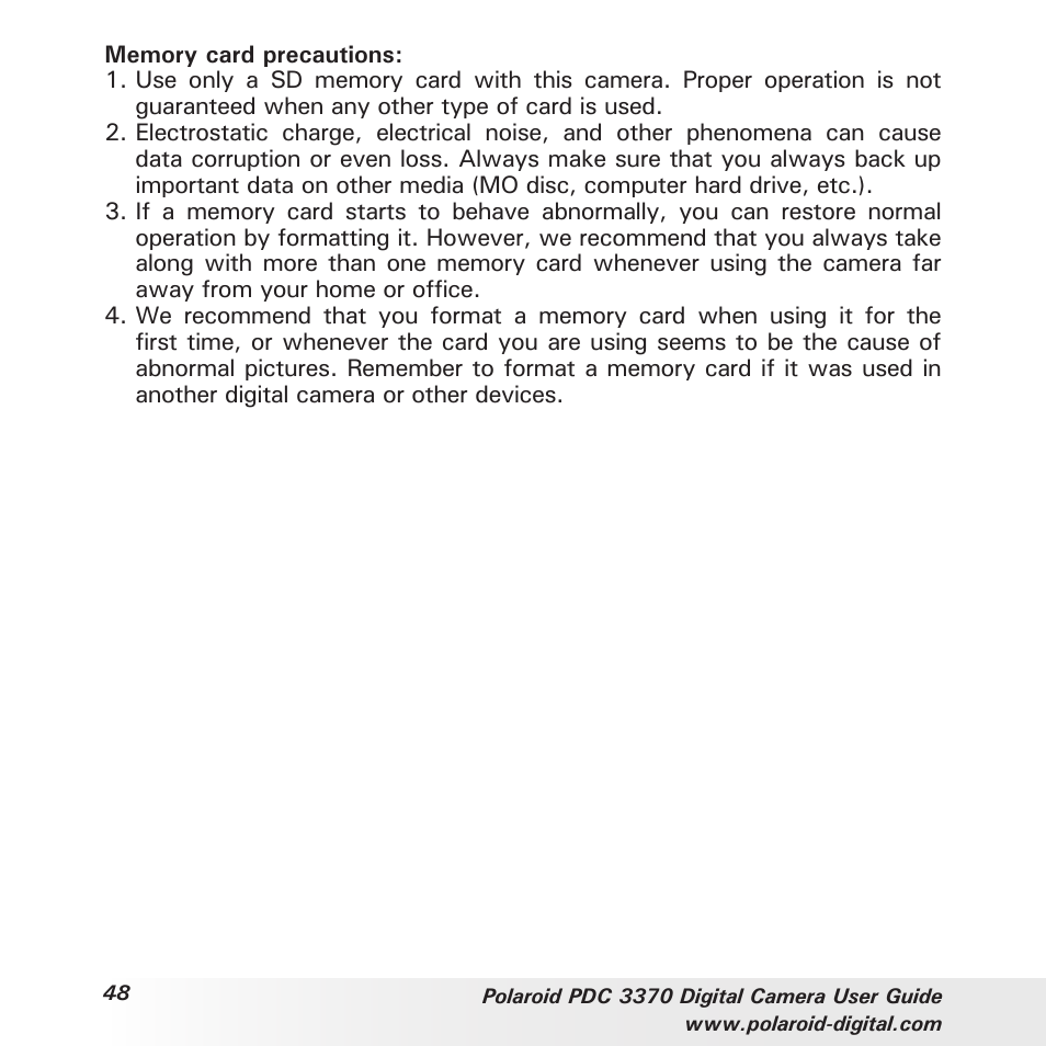 Polaroid PDC 3370 User Manual | Page 48 / 69