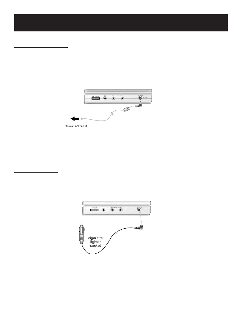 Power supply, Using the ac adapter | Polaroid Overhead DVD Player User Manual | Page 13 / 29