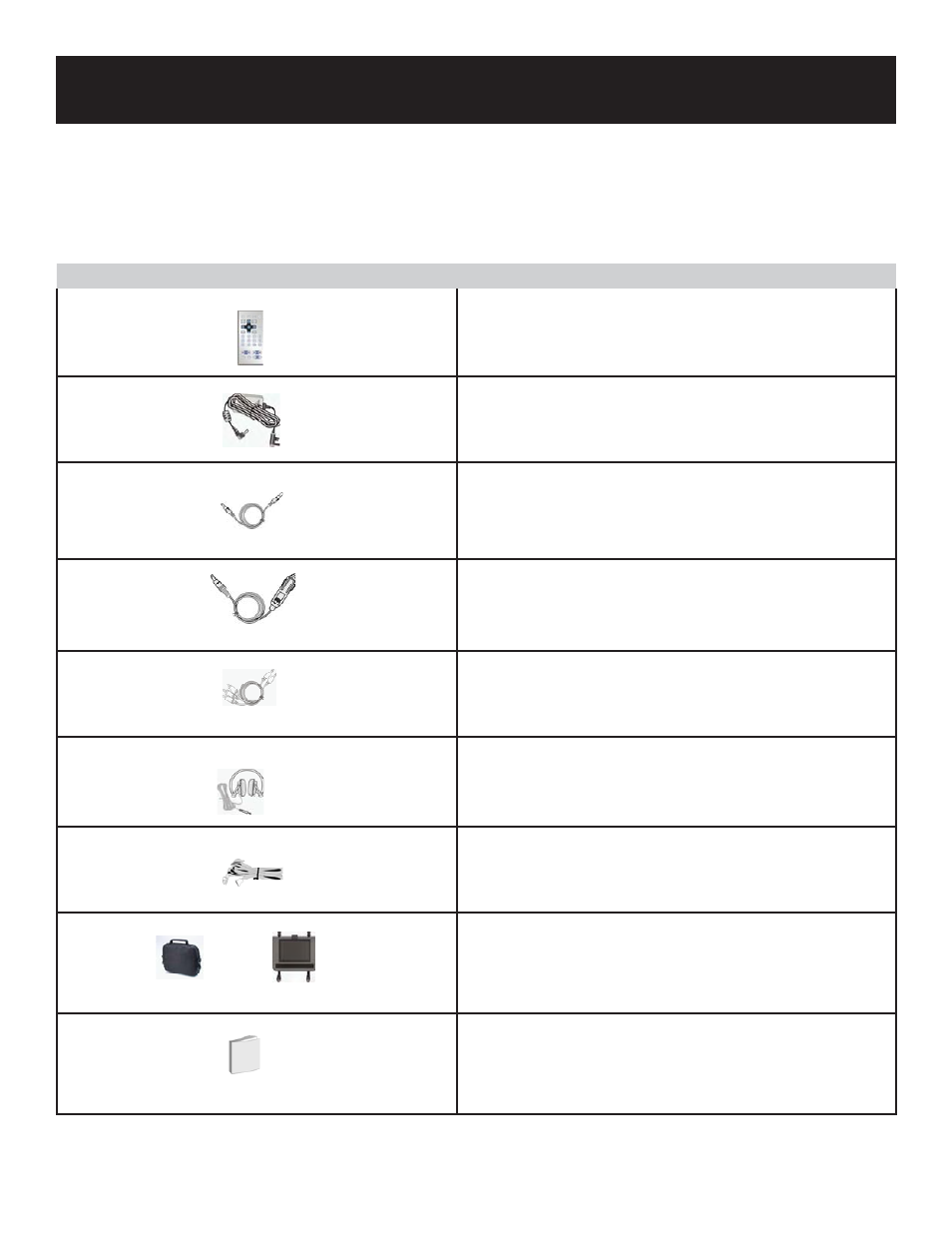 Accessories | Polaroid Overhead DVD Player User Manual | Page 6 / 29