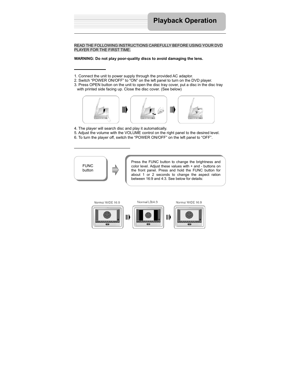 Playback operation | Polaroid PDM-2727 User Manual | Page 20 / 144