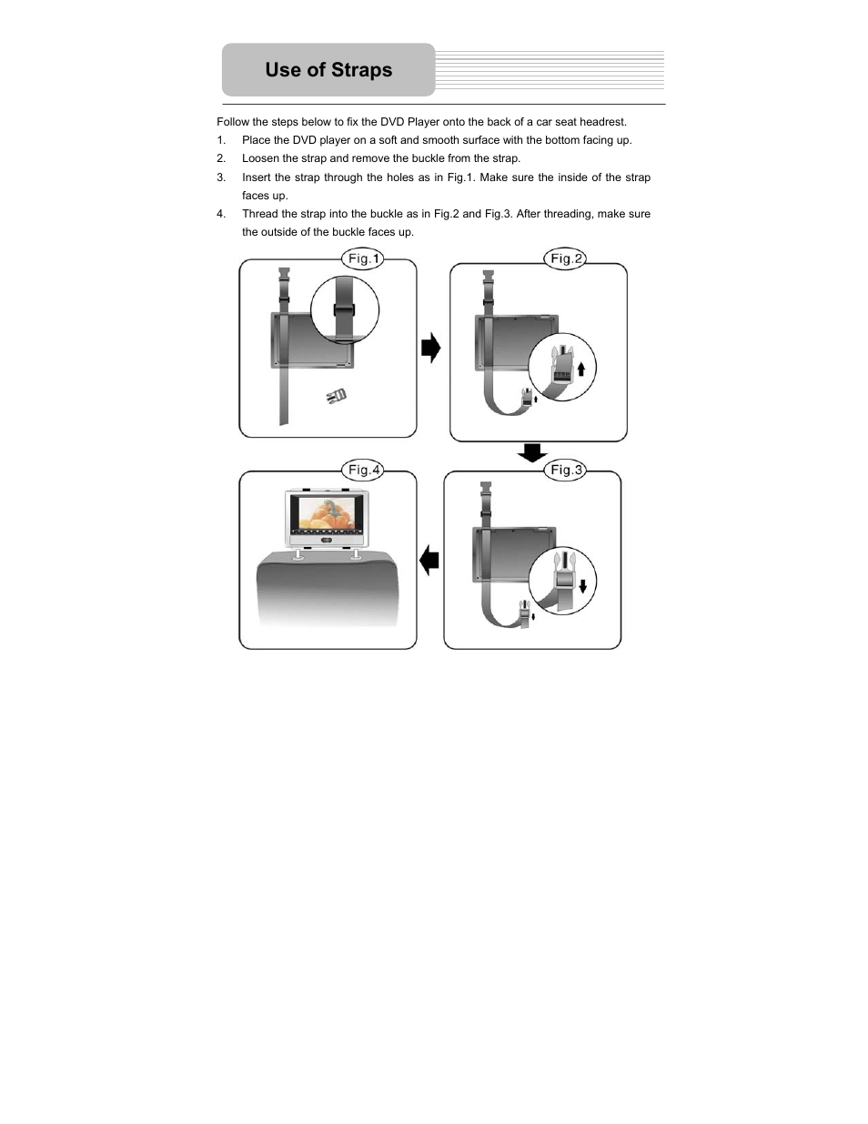 Use of straps | Polaroid PDM-2727 User Manual | Page 33 / 144