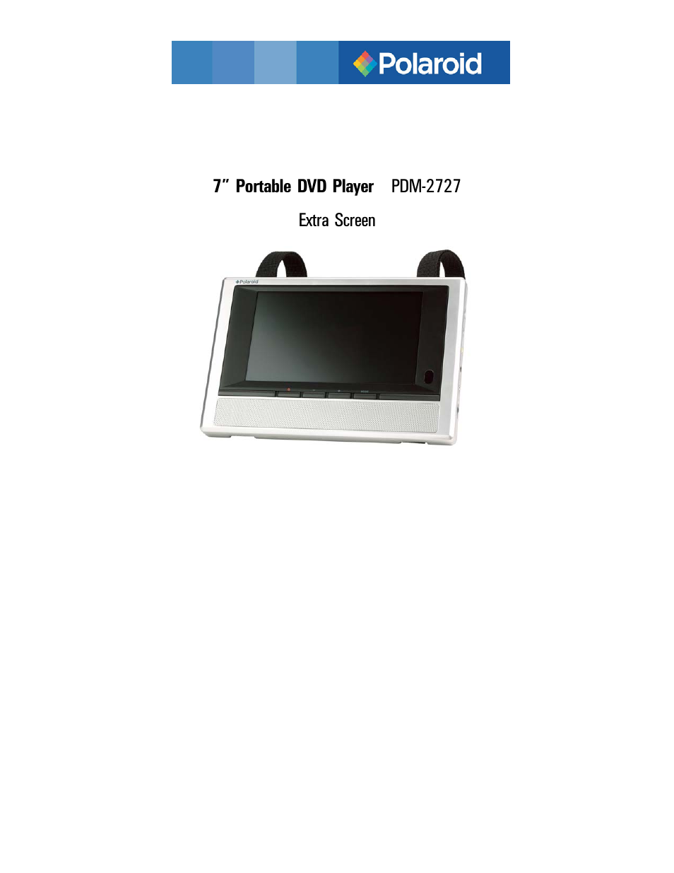 Portable, Player pdm-2727 extra, Screen | Polaroid PDM-2727 User Manual | Page 40 / 144