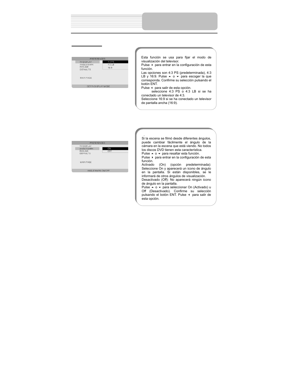 Configuración del sistema | Polaroid PDM-2727 User Manual | Page 79 / 144