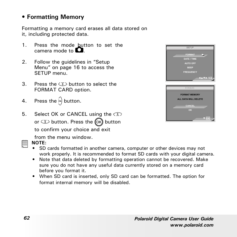 Polaroid a600 User Manual | Page 62 / 84