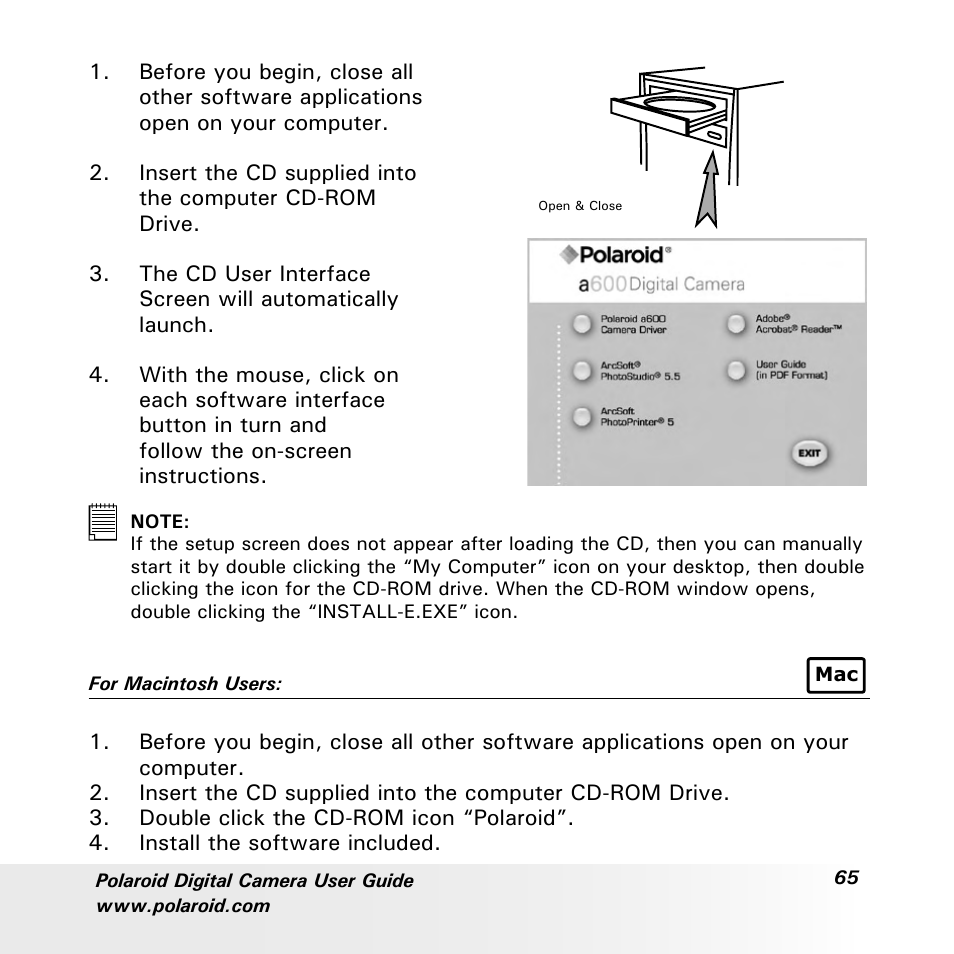 Polaroid a600 User Manual | Page 65 / 84