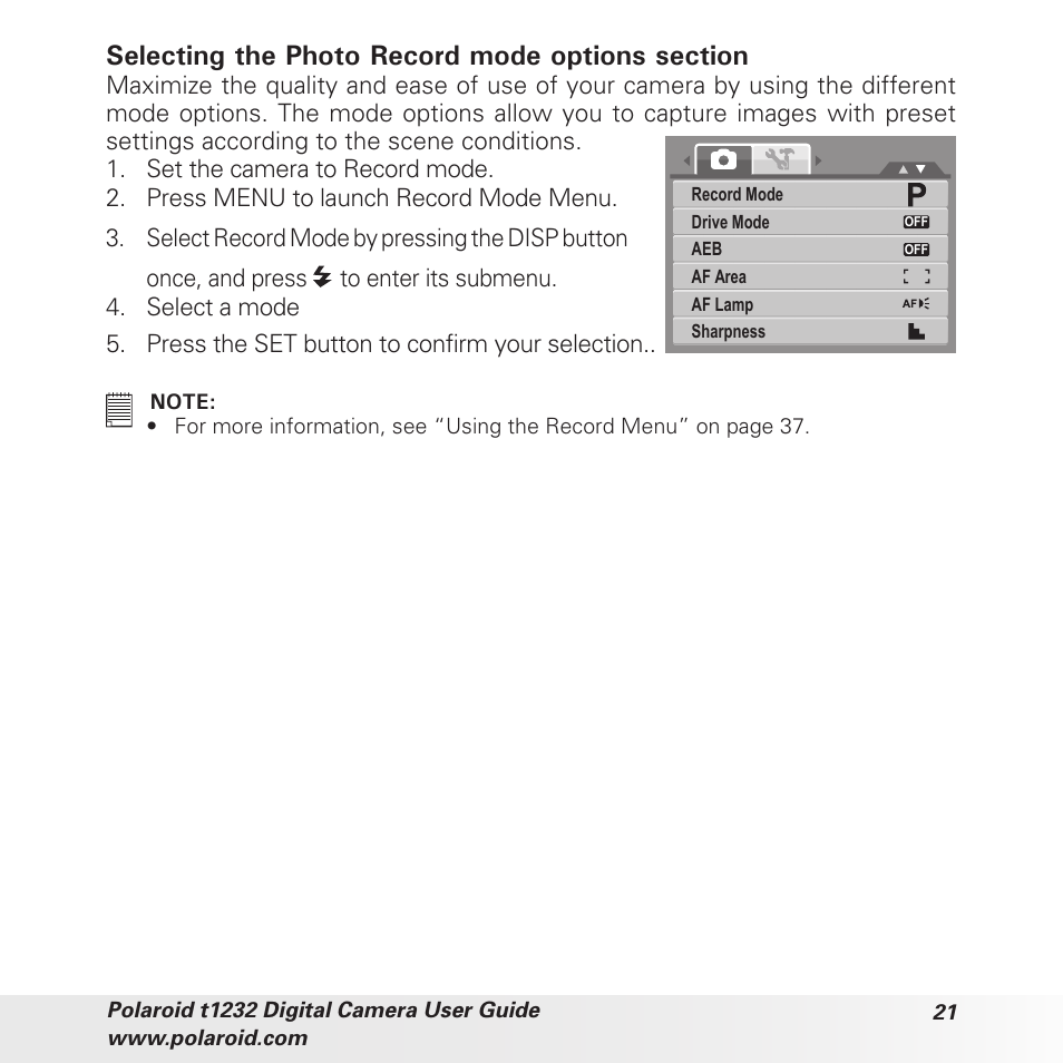 Polaroid t1232 User Manual | Page 21 / 95